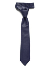 Lambskin Genuine Leather Tie Blue SkinOutfit